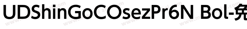 UDShinGoCOsezPr6N Bol字体转换
